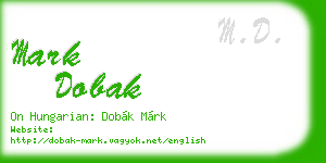 mark dobak business card